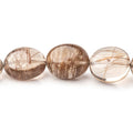 17x15mm Rutilated Quartz Plain Oval Beads 16 inch 25 pieces