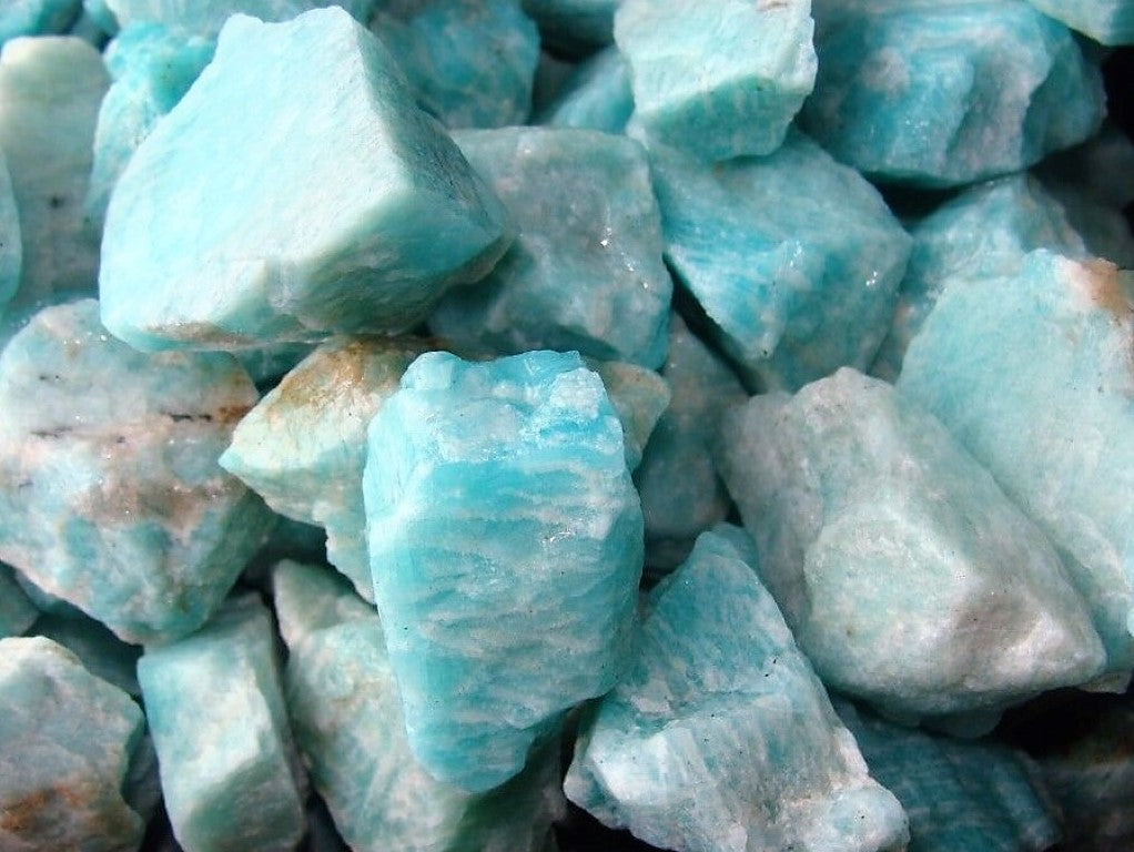 Amazonite Rough Brazilian Natural Raw 1 lb Wholesale Lot