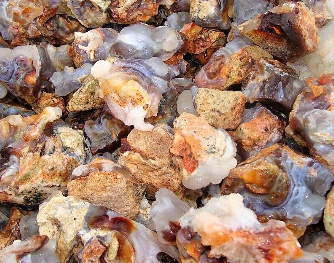 Fire Agate Rough Cut Arizona Natural 2000 Carats Bulk Lot