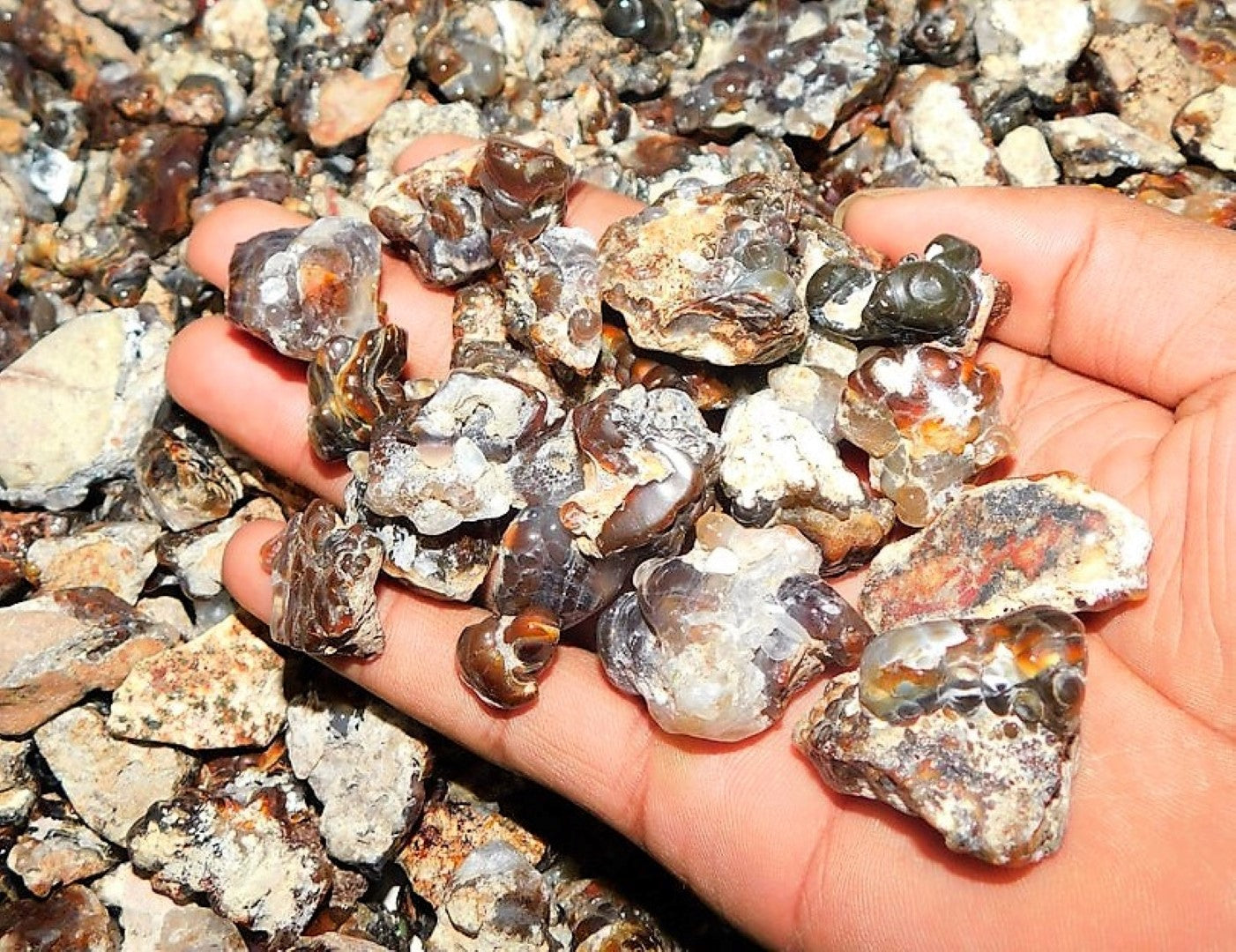 Fire Agate Rough Cut Arizona Natural 2000 Carats Bulk Lot