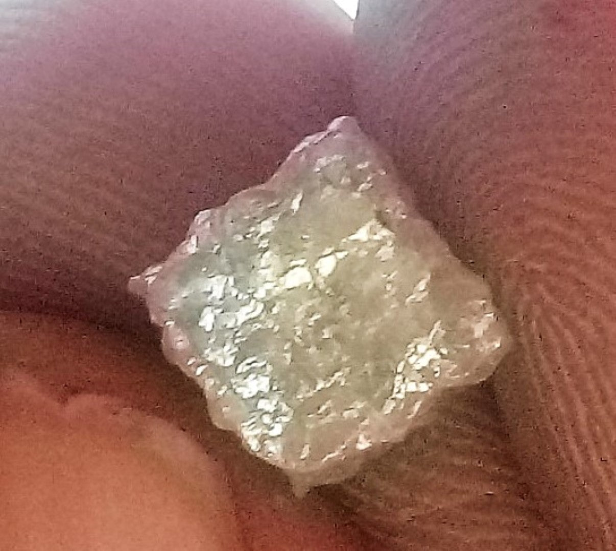 White Diamond Rough Facet Canadian 2 carats 8mm Raw