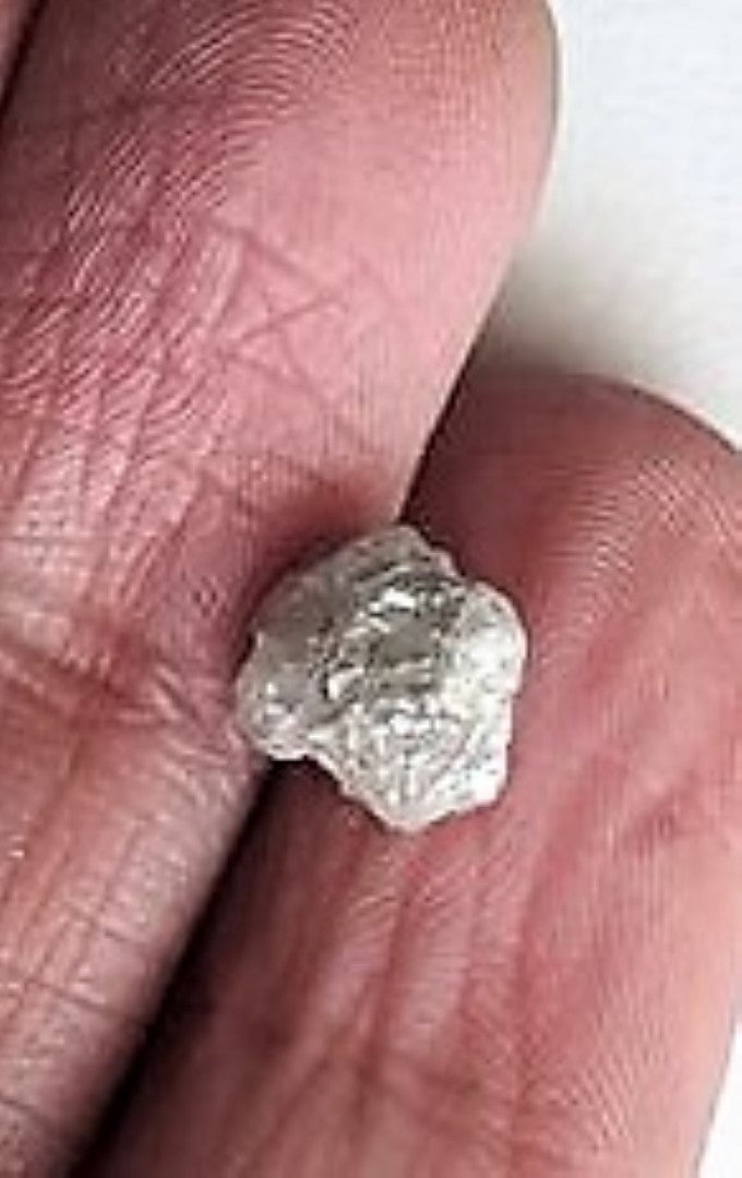 White Diamond Rough Facet Canadian 2 carats 8mm Raw